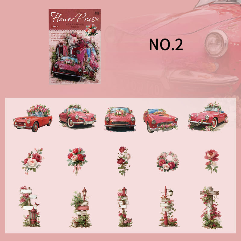 Floral & Aesthetic Lifestyle PET Sticker Pack