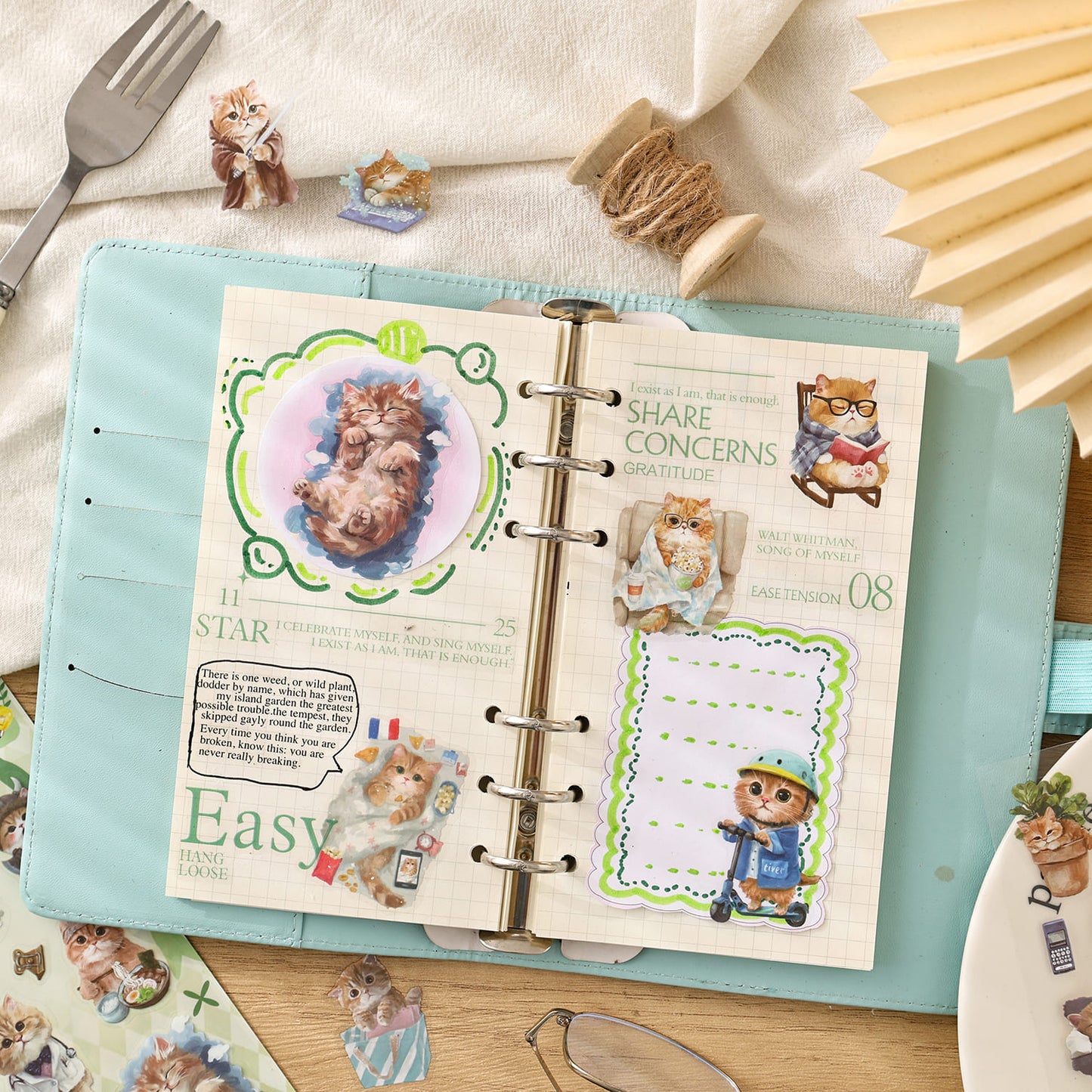 Cartoon Puppy & Kitten Sticker