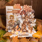 Collage style autumn hard card sticker layout