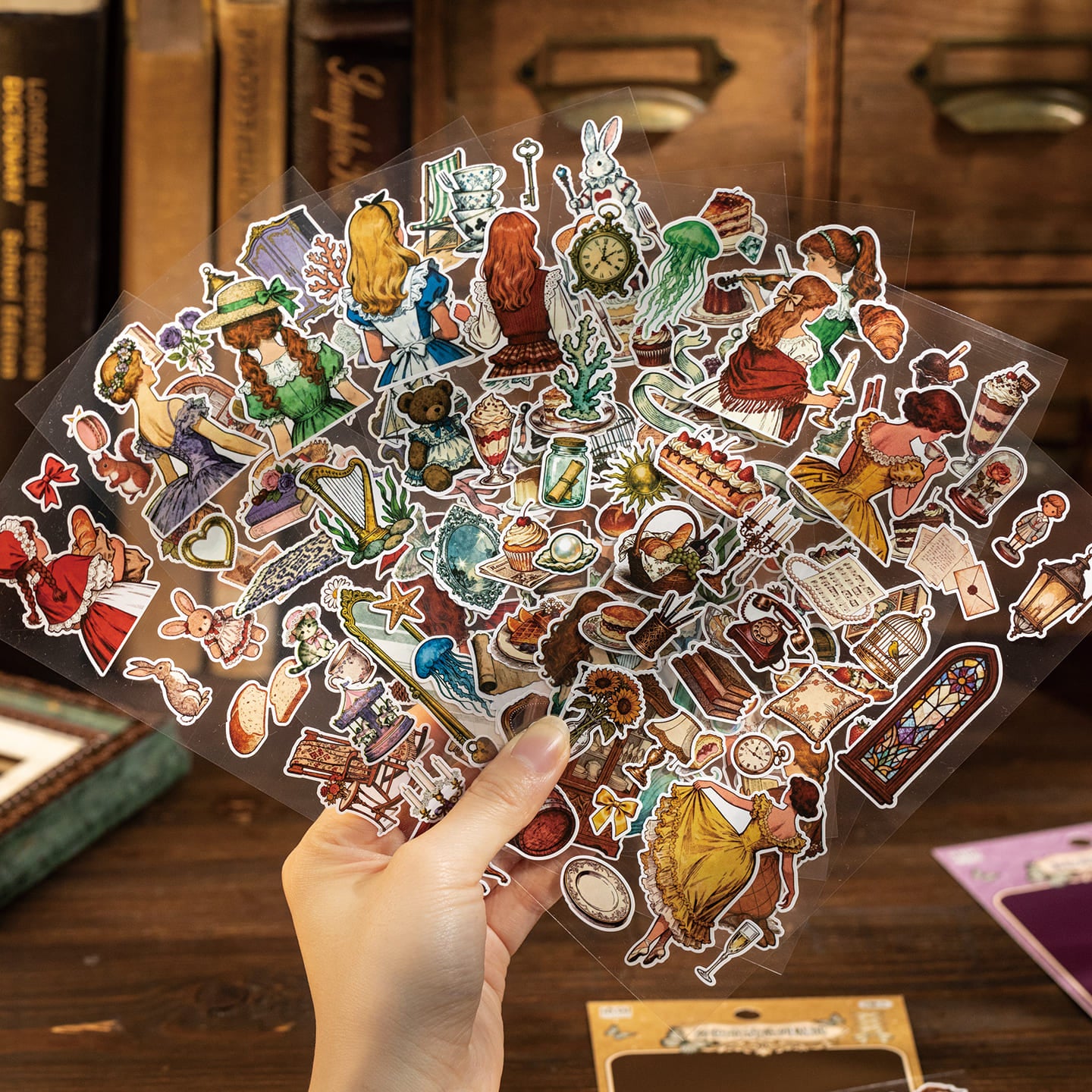 Vintage Figure PET Stickers