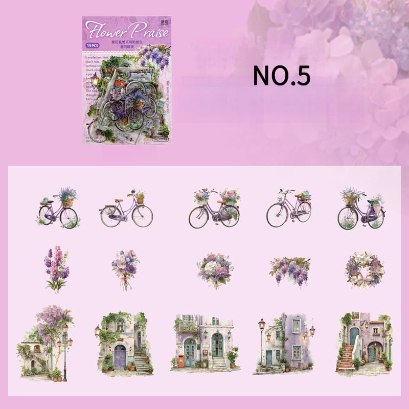 Floral & Aesthetic Lifestyle PET Sticker Pack