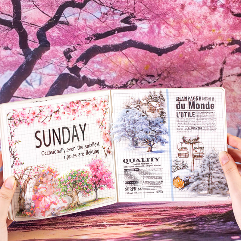 50PCS Seasonal Trees Sticker Pack