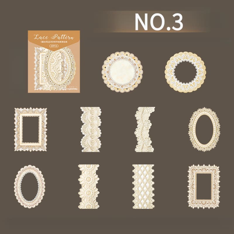 Vintage Lace Border Stickers