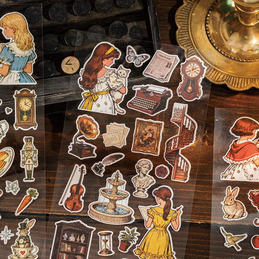 Vintage Figure PET Stickers