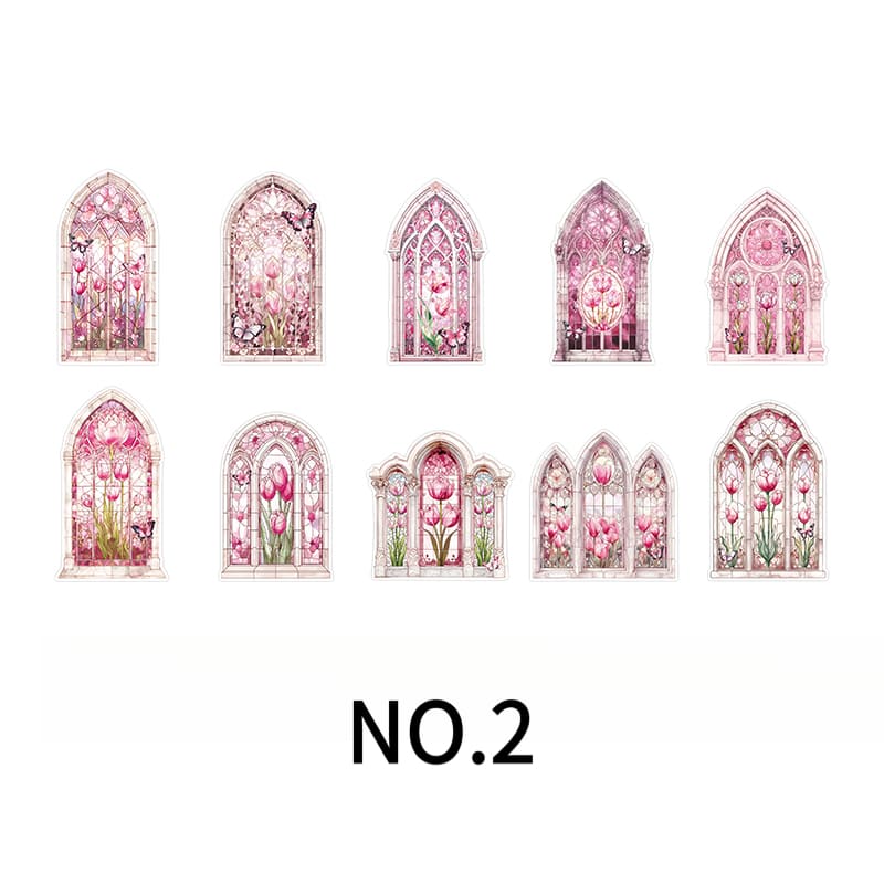 Window View Scenes PET Stickers