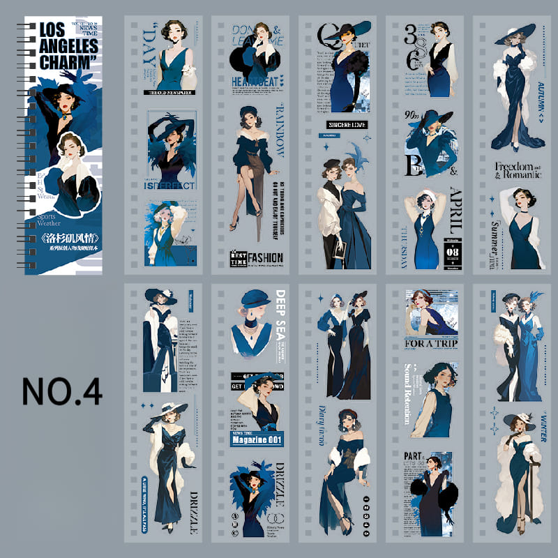 Vintage Elegant Figures Sticker Book
