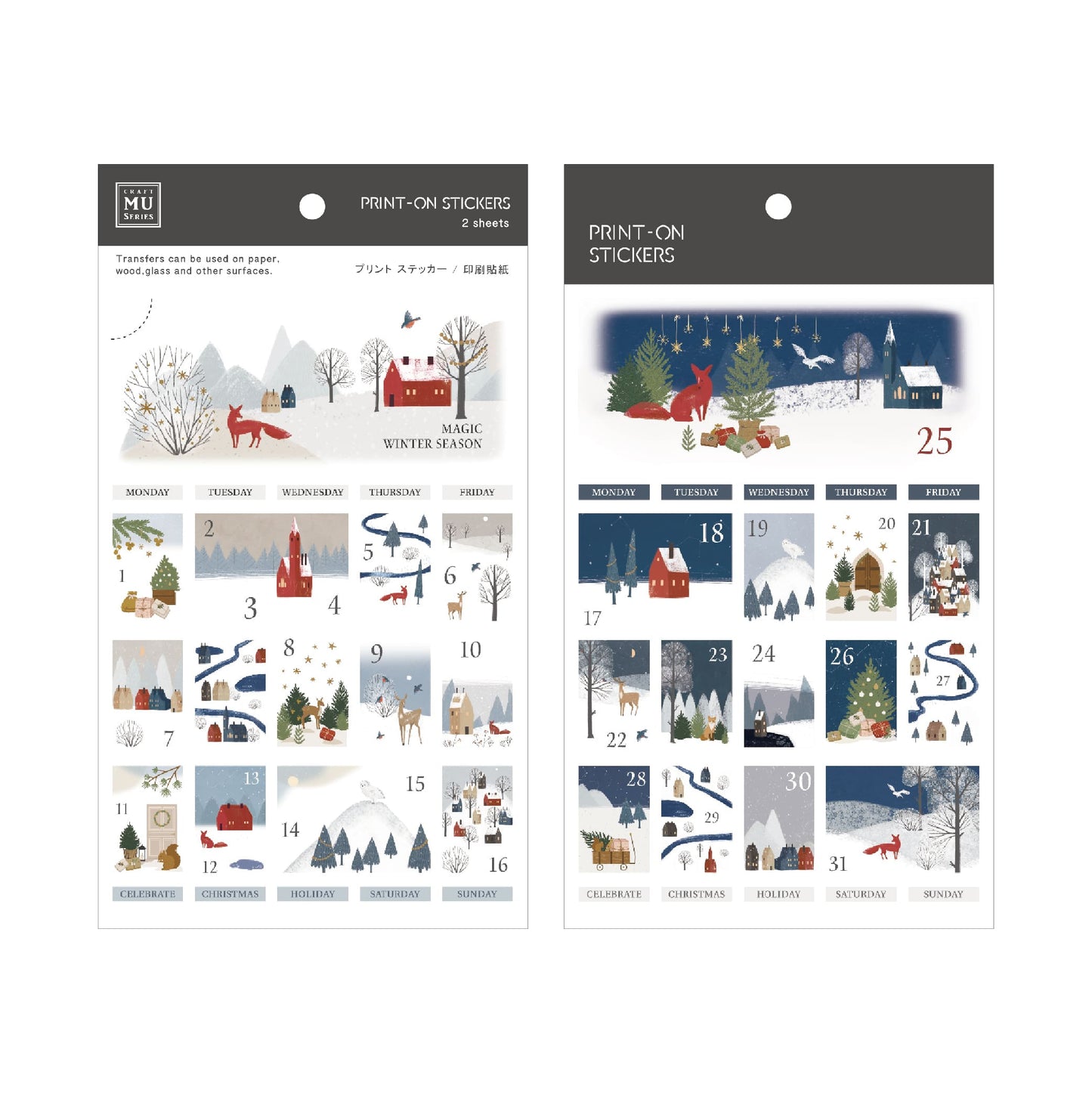 Christmas Series Transfer Stickers