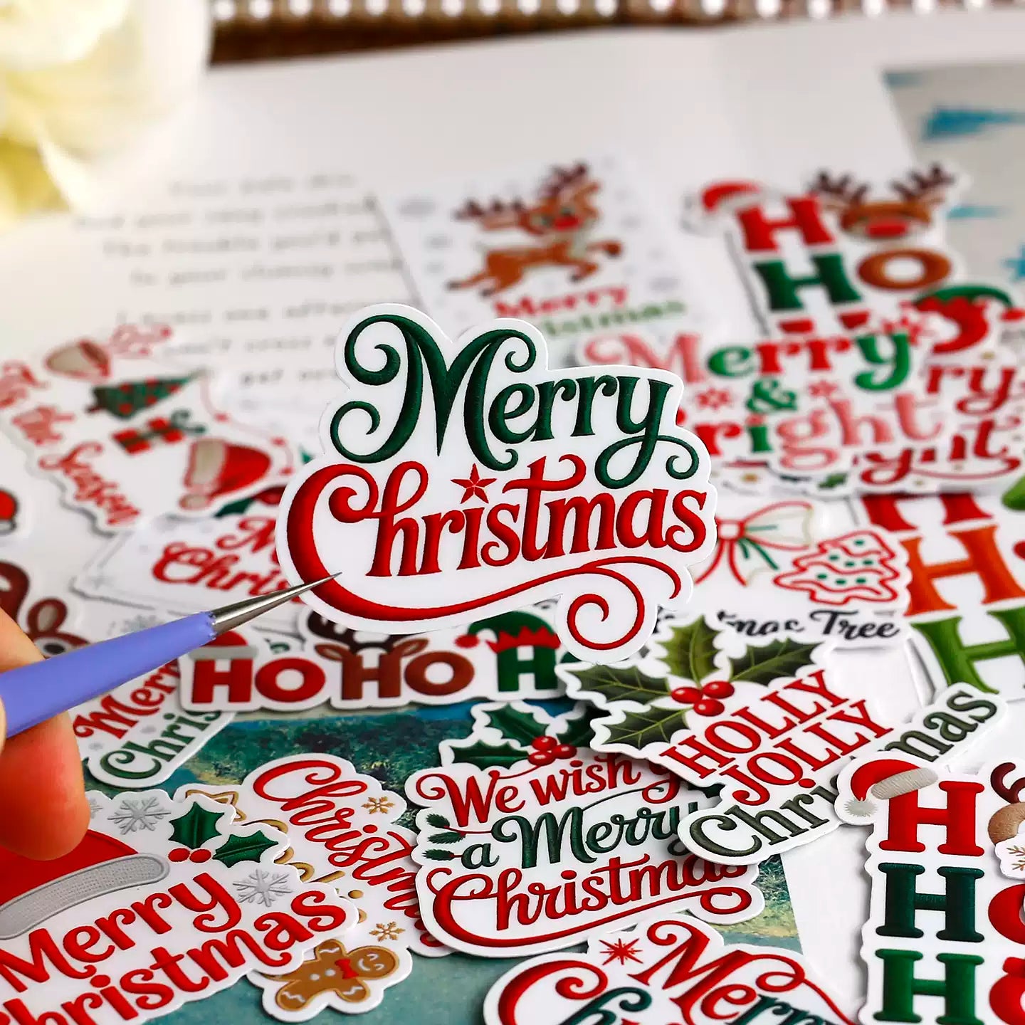 Christmas Phrase Stickers