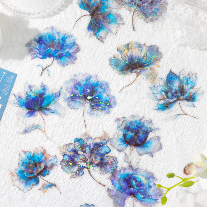 Gold Foil Floral PET Sticker Pack