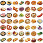 50PCS Chinese Cuisine Food Stickers