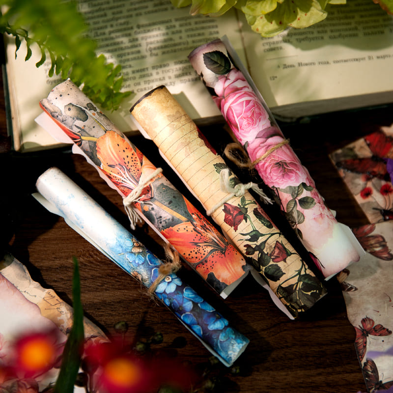Vintage Flower Theme  Scrapbook Paper