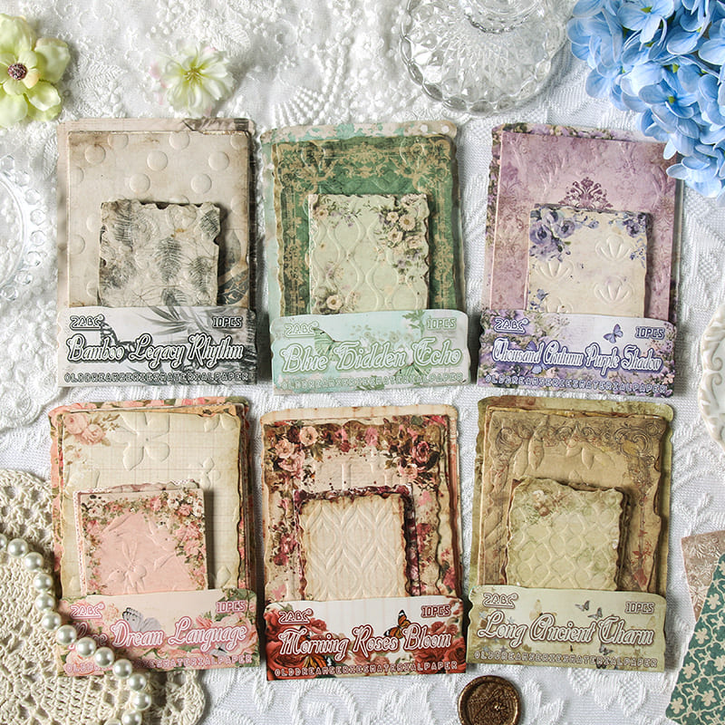 Flower Theme Relief  Scrapbook Paper
