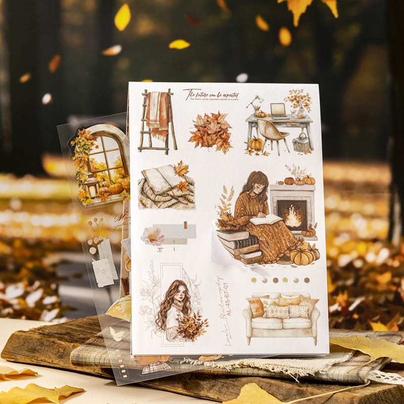 Autumn Theme Large Die-Cut Sticker Book