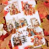 Autumn Winter Girl Character Stickers