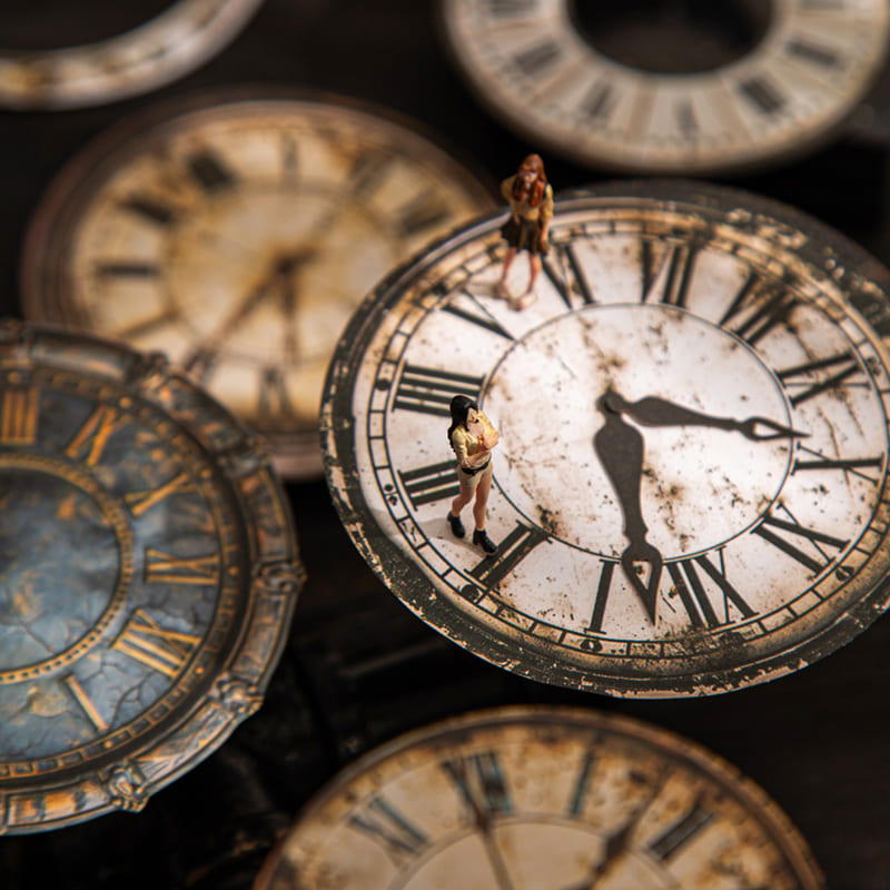 Vintage Clock Sticker Pack