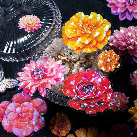 Iridescent Floral Stickers