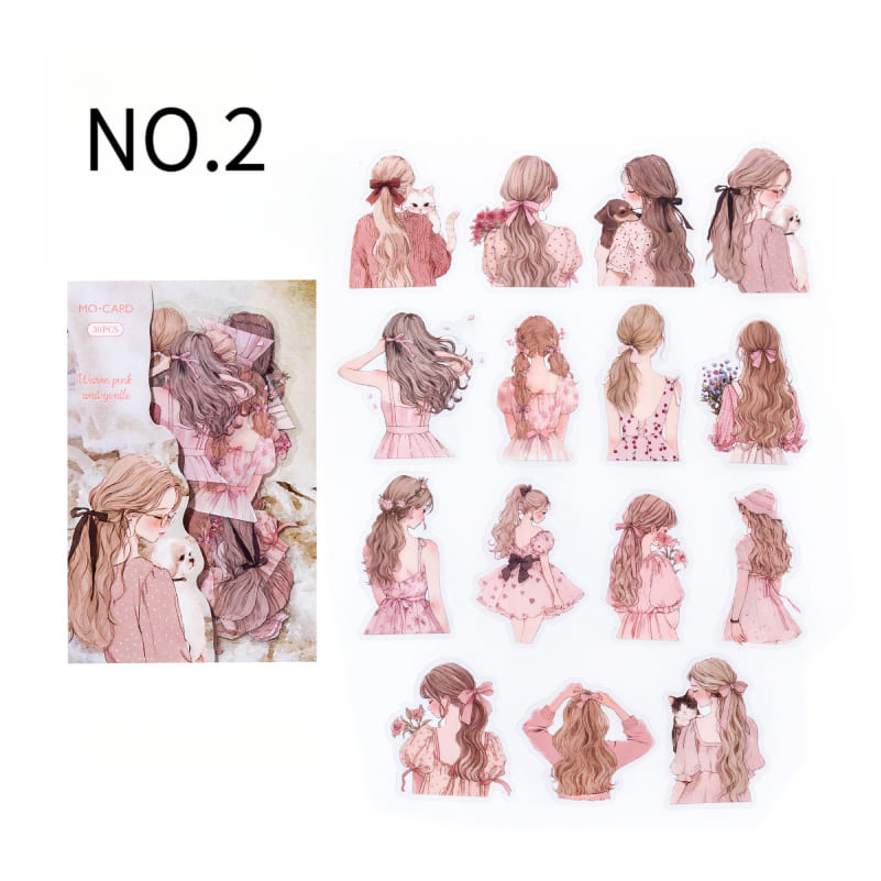 Backview Characters Sticker Pack