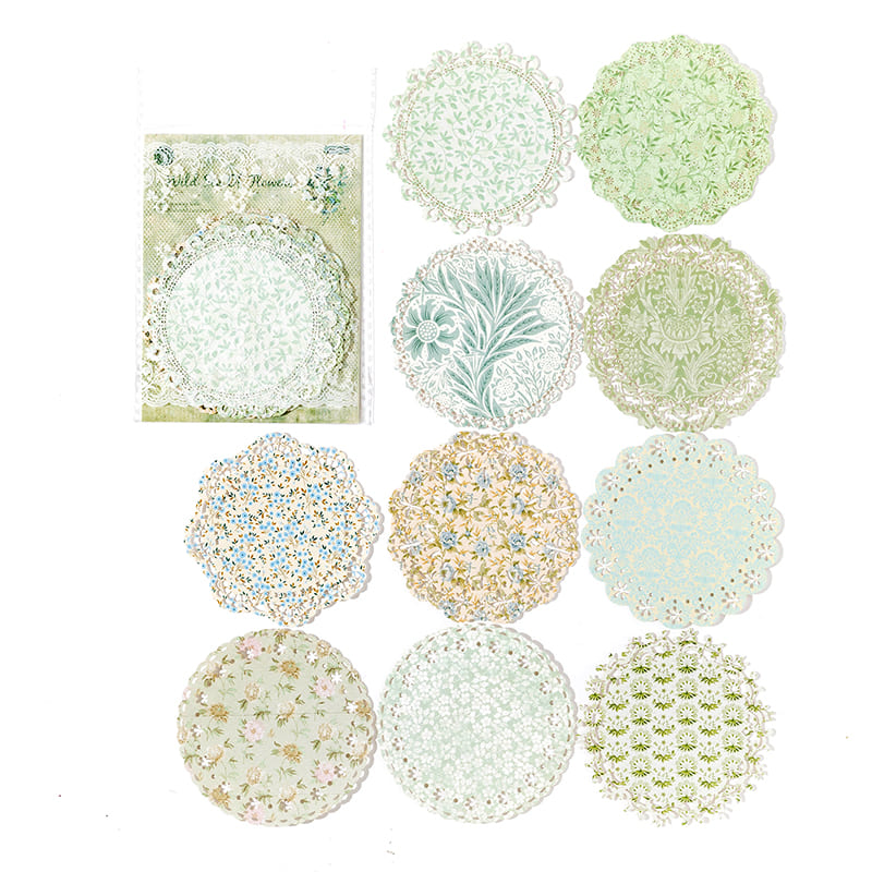 Hollow-Out Vintage Floral Paper