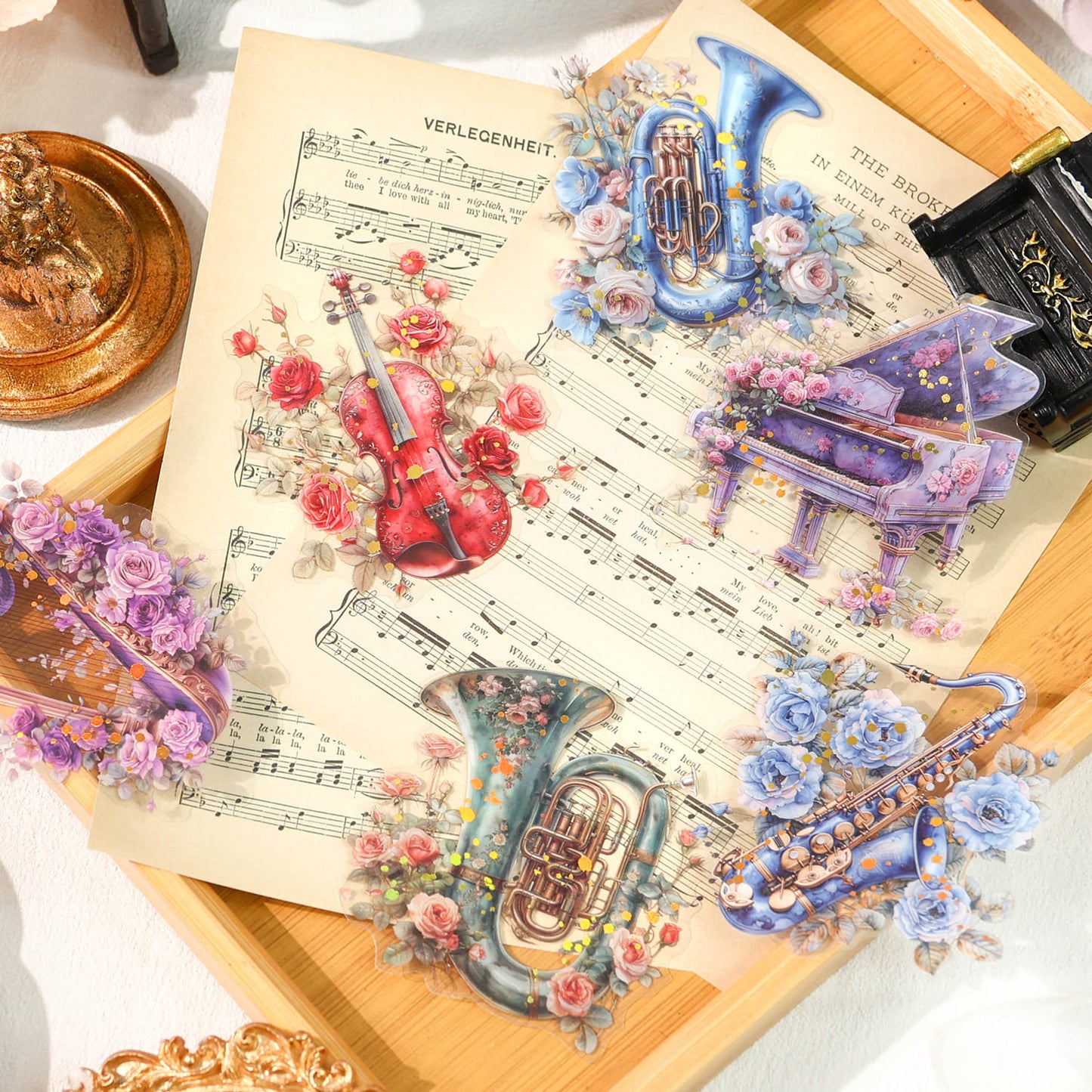 Instrument Themed PET Stickers