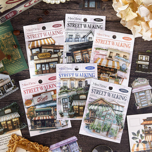 20PCS Street Corner Theme Stickers