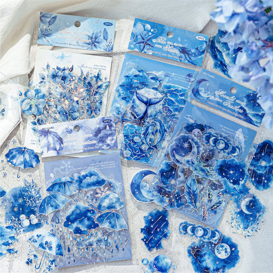 Blue Dreamy Themed Stickers Pack