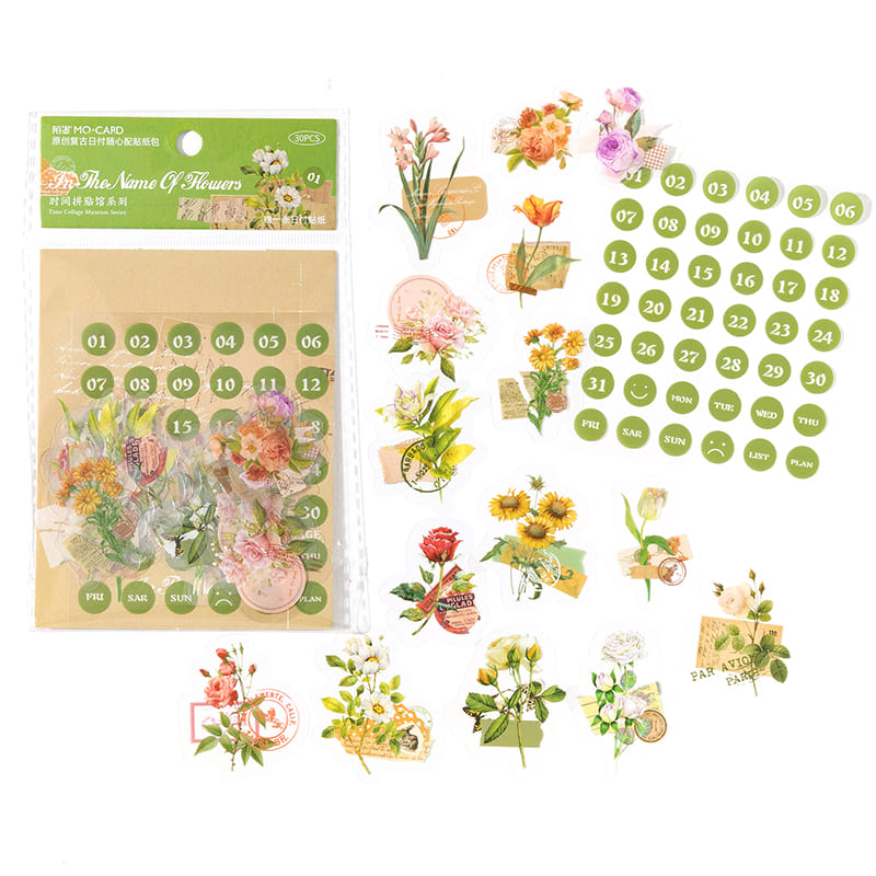 31-Day Date Stickers