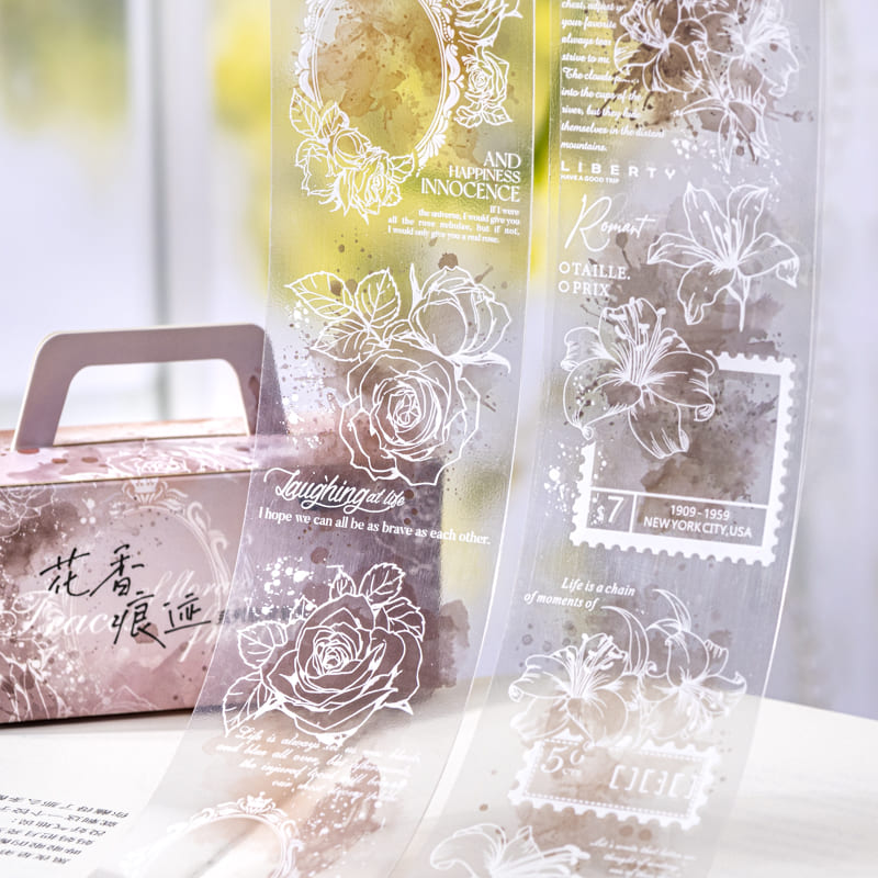 2-Pack Floral Marble PET Tape Set