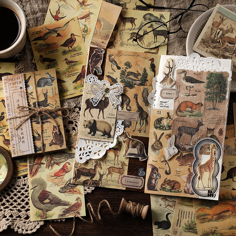 60PCS Nature Aesthetic Scrapbook Paper