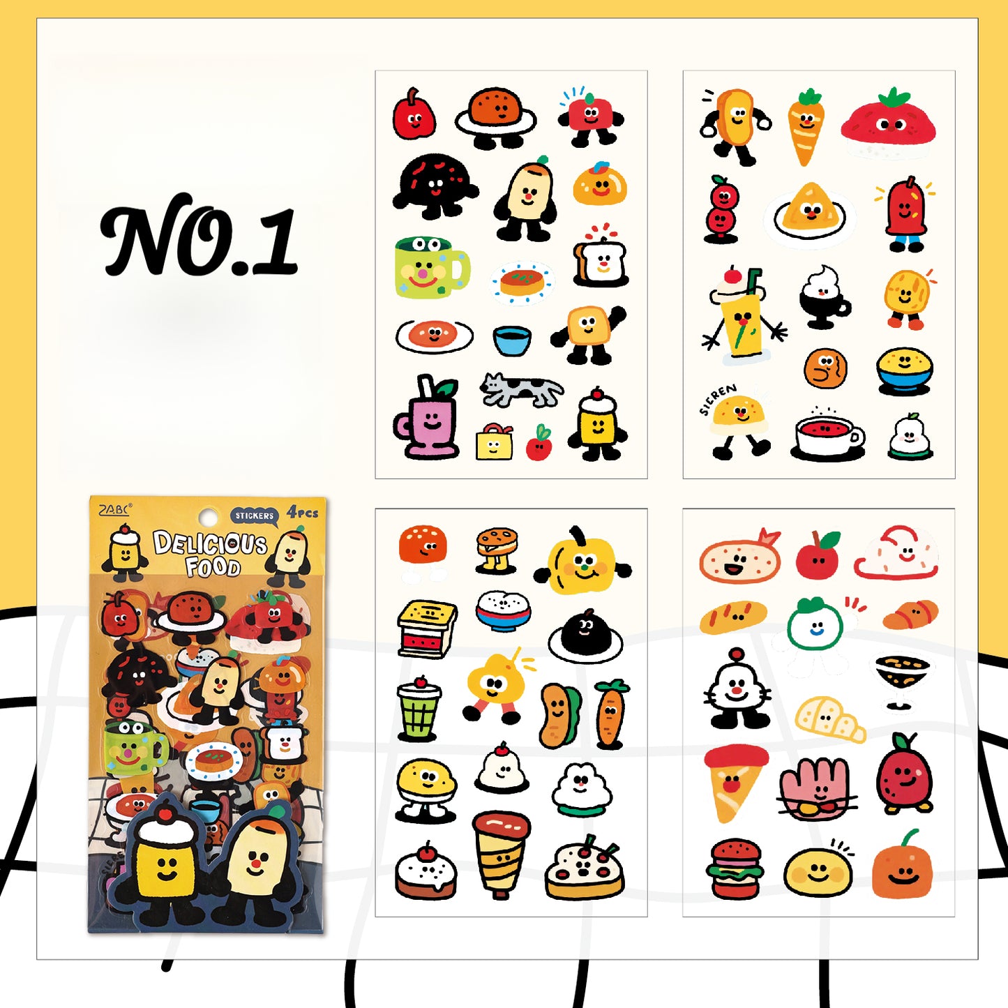 Whimsical Doodle Sticker Set