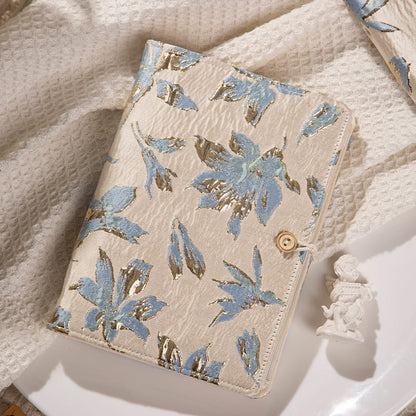 Blue Flowers Detachable Loose-Leaf Journal