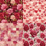 48PCS Rose  Scrapbook Paper