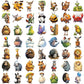 50PCS Cartoon Animal Sticker Pack