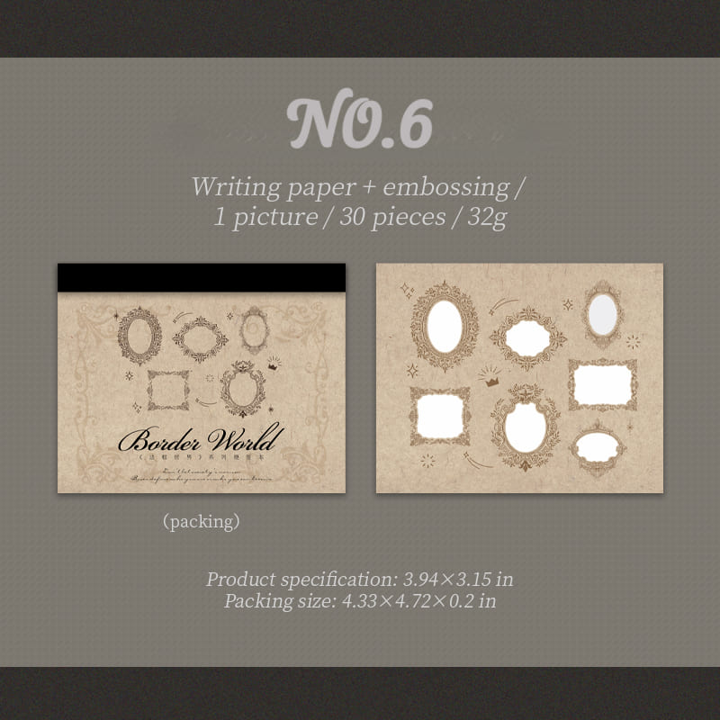 Frame Notes - Vintage Border Memo Pads