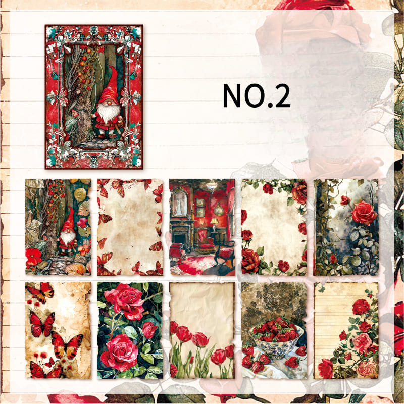 Vintage Flower Theme  Scrapbook Paper