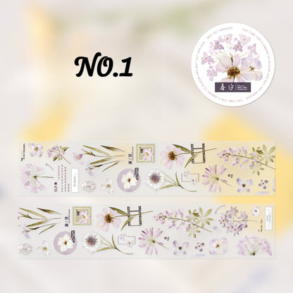 Vintage Botanicals Die-Cut PET Tape