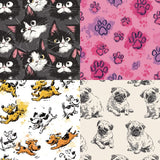 24PCS Whimsical Cats Scrapbook Paper
