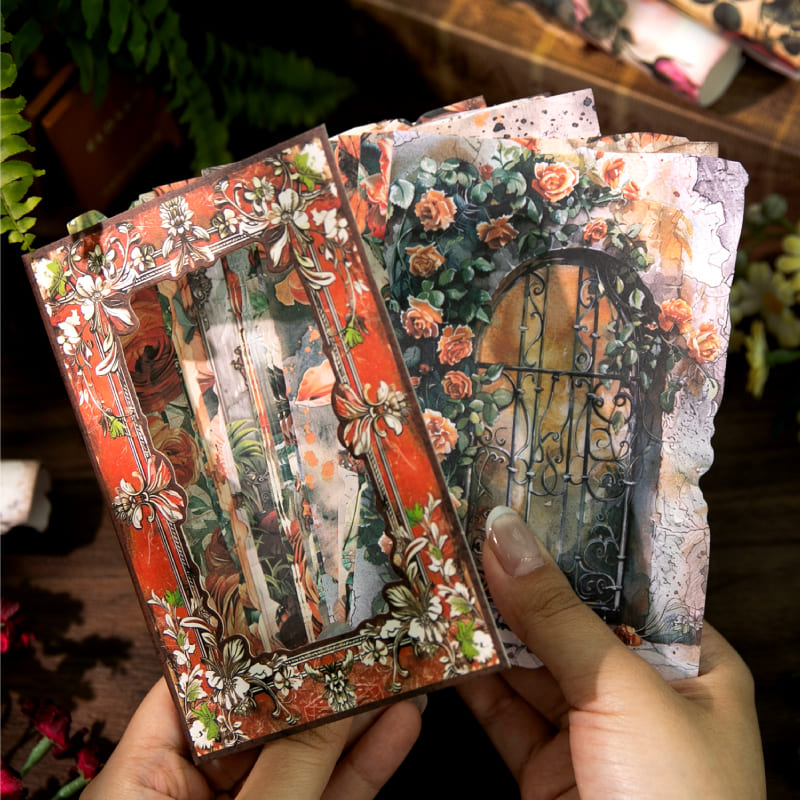Vintage Flower Theme  Scrapbook Paper