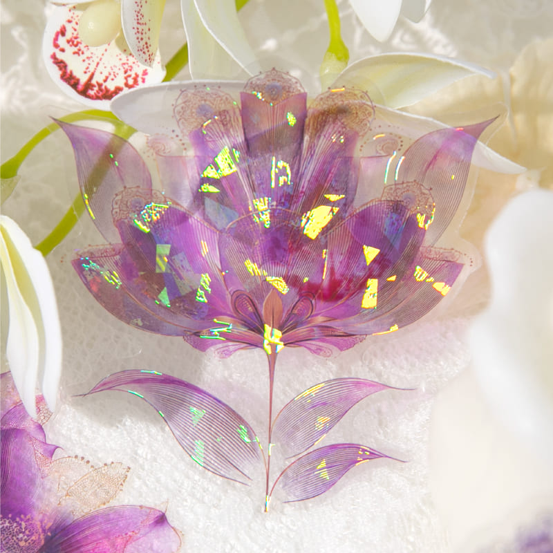 Gold Foil Floral PET Sticker Pack