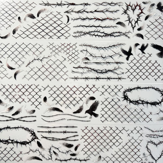 Die-Cut Thorn Pattern PET Tape -  One Cycle