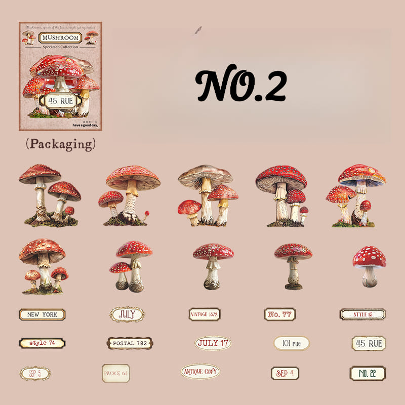Mushroom Theme Sticker Pack