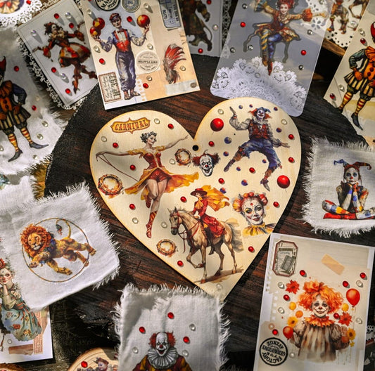 Retro Circus Transfer Sticker-2