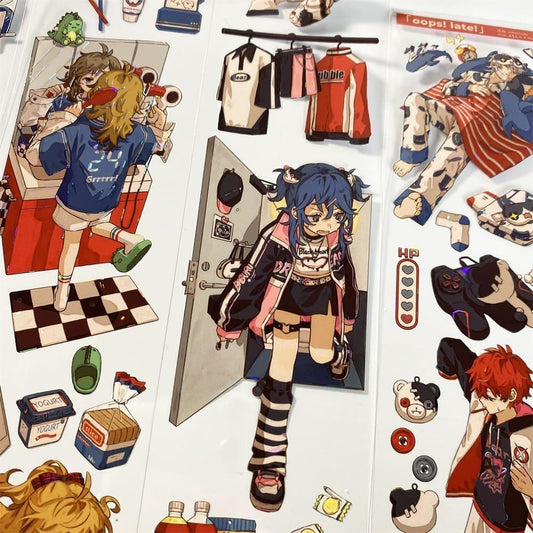 Chibi Figure Decorative One Cycle PET Tape