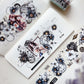 Black and White Flowers PET Tape