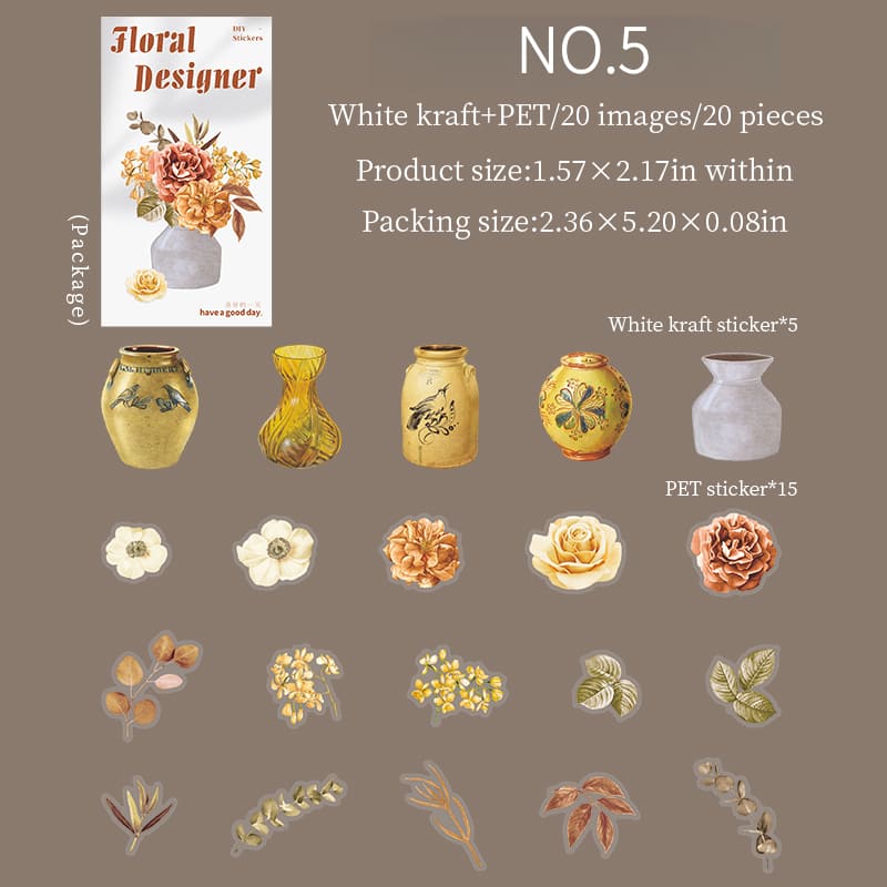 Floral Arrangement Sticker Pack