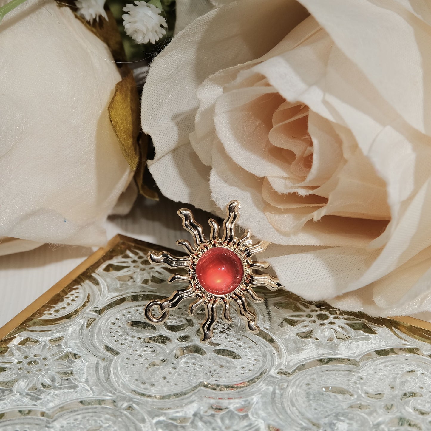 Junk Journal Baroque Sun Pendant Accessory