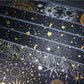 Black Sky Foil Silver Washi Tape Set