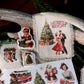 3PCS Retro Christmas Character Transfer Stickers