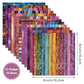 24PCS Multi-Color Glitter Scrapbook Paper
