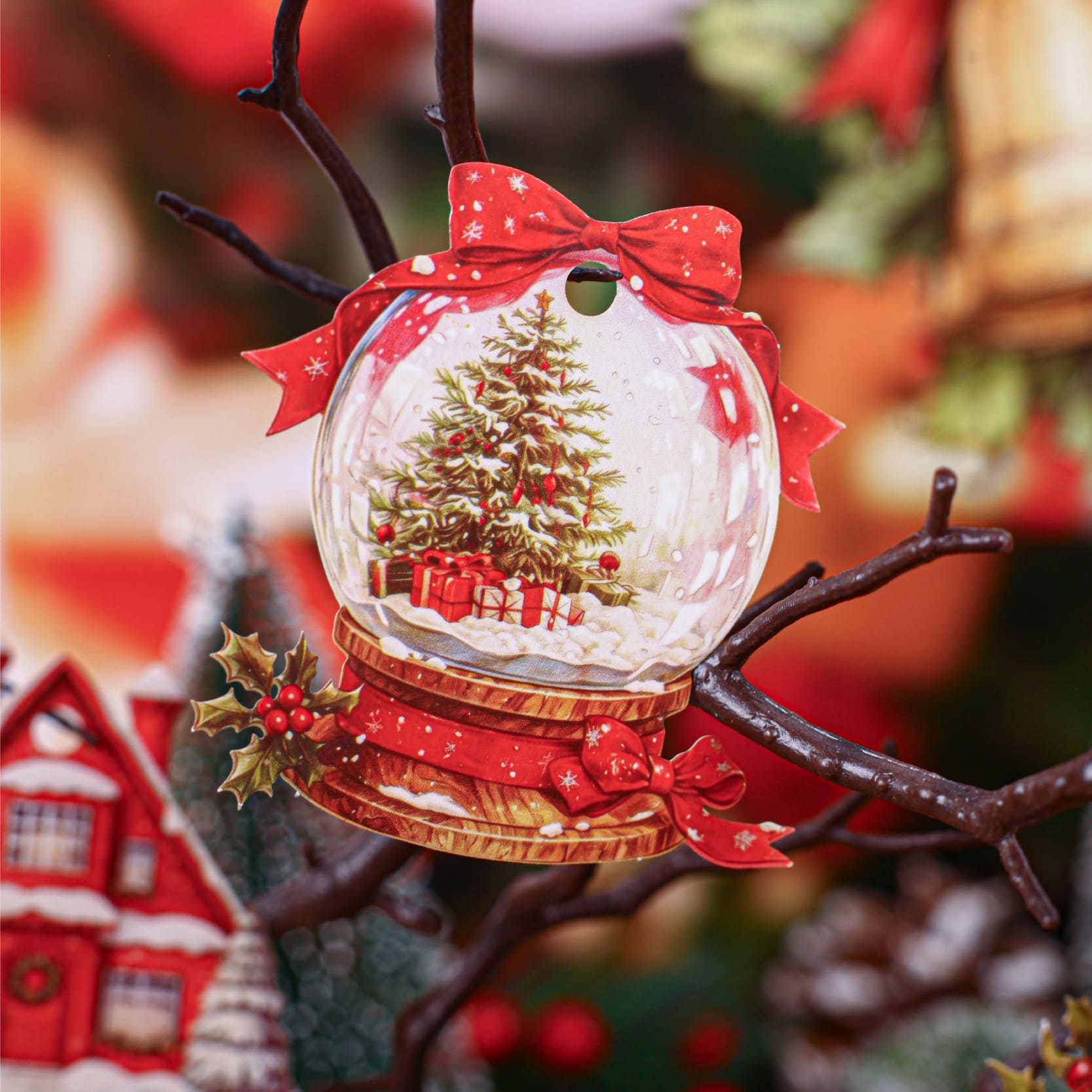 Crystal ball Christmas sticker for bullet journals, scrapbooks, and water bottles