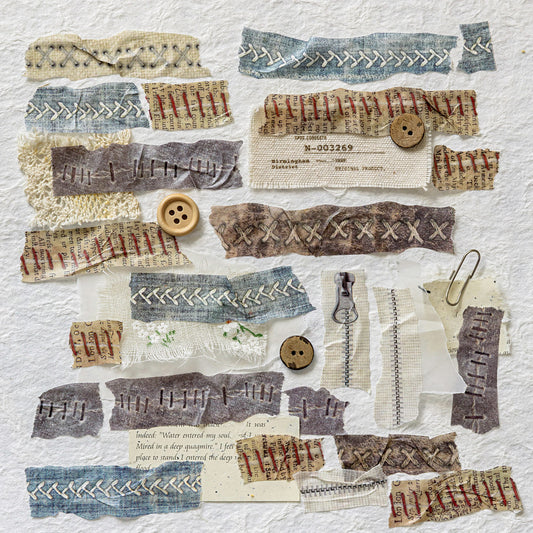 Vintage Torn Washi Tape Set